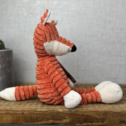 Jellycat Baby Cordy Roy Fox Soft Toy Beanie - Red Fox Corduroy Plush Beanie 12"