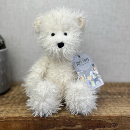 Jellycat Angora Blizzard Bear - Fluffy Medium White Bear Soft Toy Retired 12"