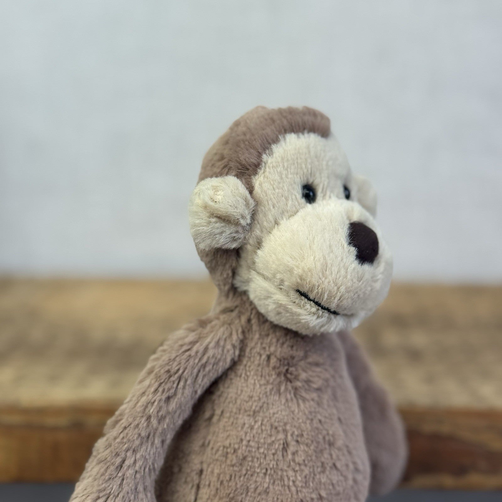 Jellycat Small Bashful Monkey Retired Brown Beanie Monkey Plush Retired 8" BNWT