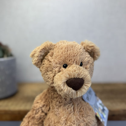 Jellycat Medium Skiffles Bear - Big Foot Jellycat Vintage Rare Beanie Bear 14"