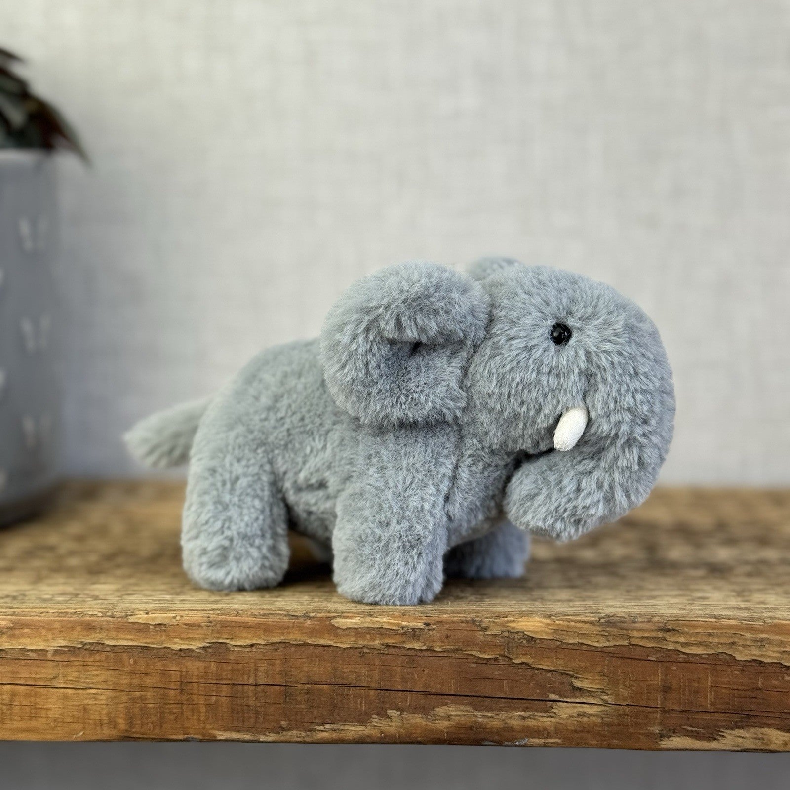 Jellycat Diddle Elephant - Tiny Grey Fluffy Elephant Plush Toy Beanie Mini 5"