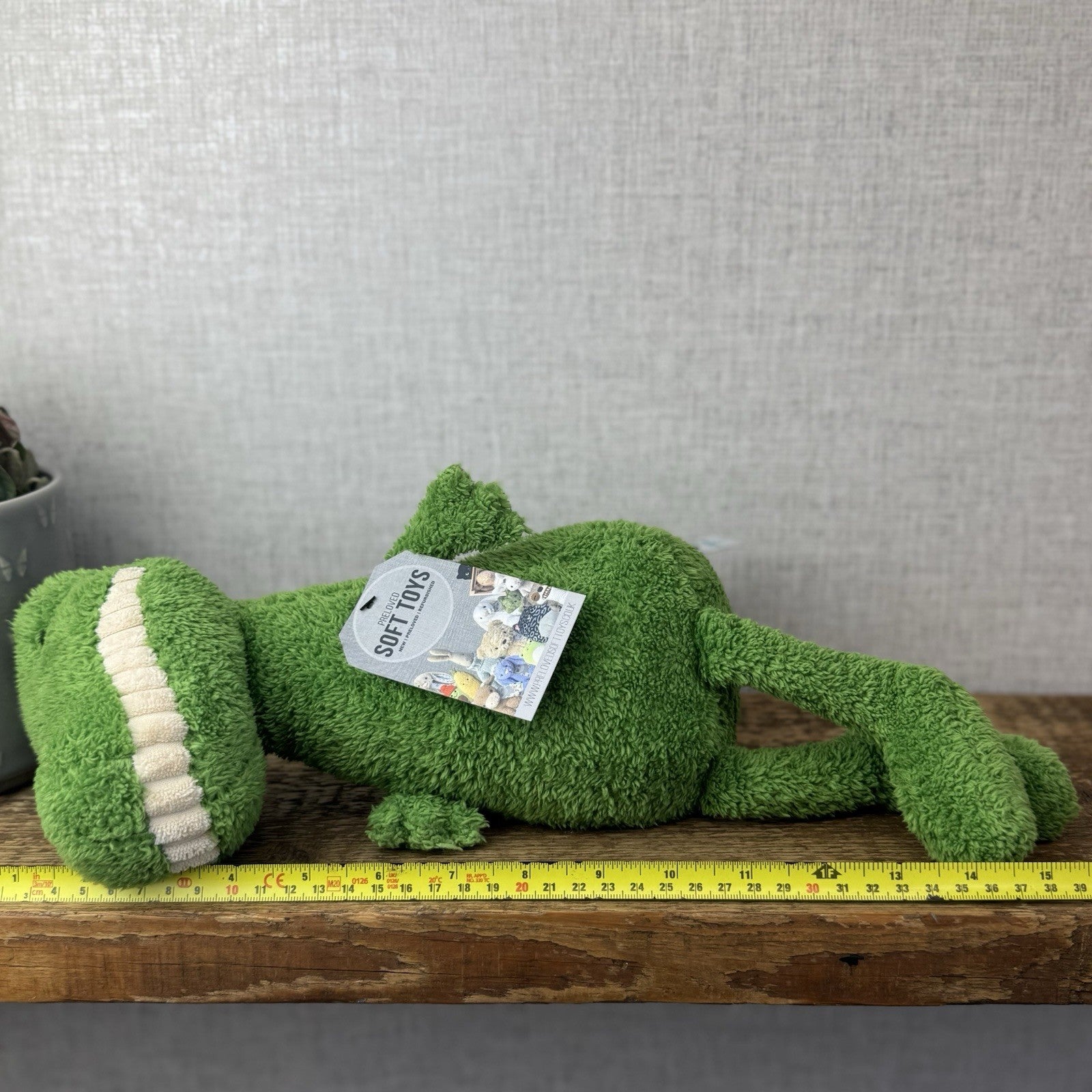 Jellycat Medium Toothy Croc - Large Green Crocodile  Smiling Rare Retired 16”