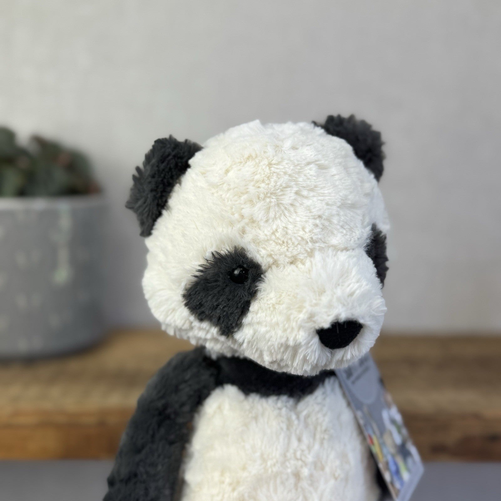 Jellycat Tuffet Panda - Panda Textured Beanie Plush Wild Animal Retired 12"