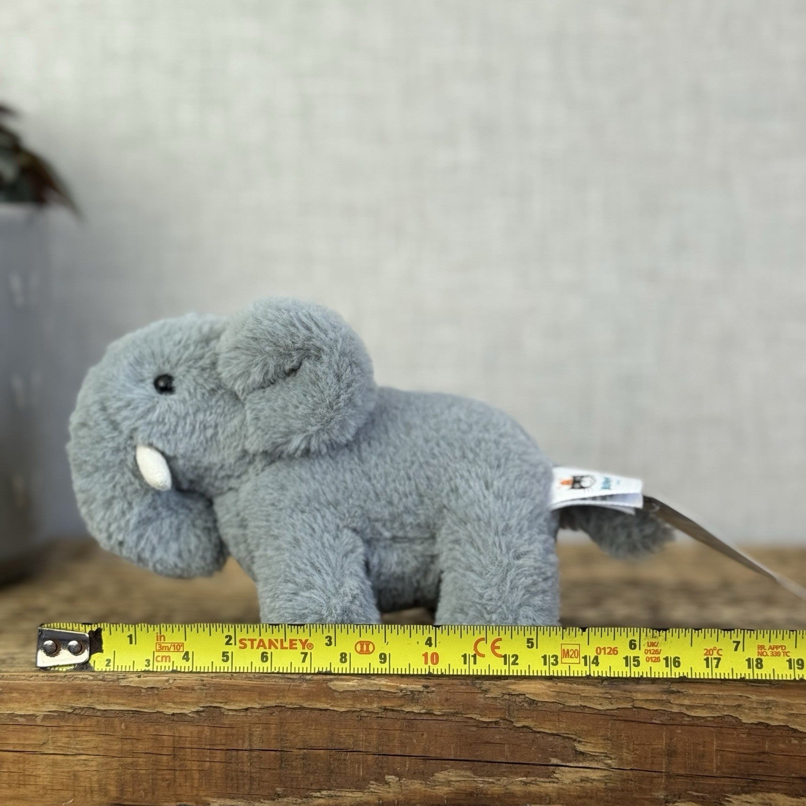 Jellycat Diddle Elephant - Tiny Grey Fluffy Elephant Plush Toy Beanie Mini 5"