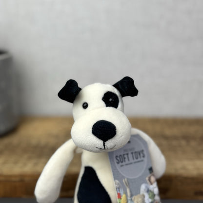 Jellycat My First Puppy Bashful - Small Velour Cream/Black Dog Retired 8" (#2)