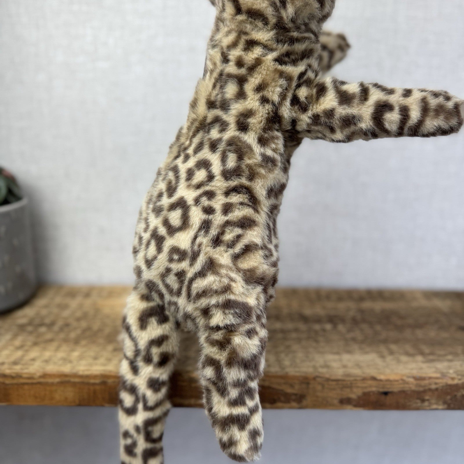 Ty 1991 Chi Chi Cheetah Leopard Plush Laying Down Vintage Floppy Cat 15”