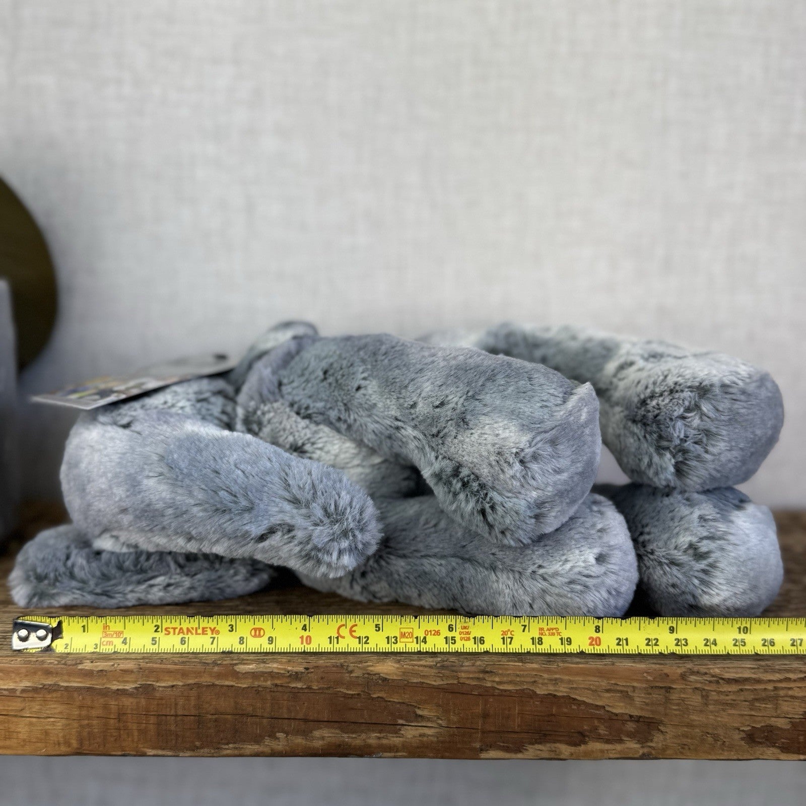 Jellycat Medium Elly Elephant - Grey/Silver Mix Elephant Beanie Soft 8” (#2)