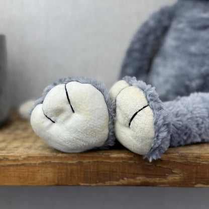 Jellycat Medium Pickles Cat - Vintage Grey Cat Beanie Retired (imperfect) 18"