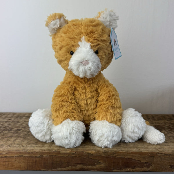 Jellycat Fuddlewuddle Ginger Kitty - Orange Cat Soft Toy Beanie 8"
