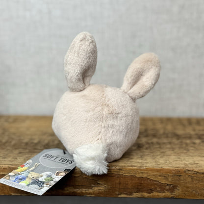 Jellycat Amuseabean Bunny - Small Cream Beanie Rabbit Animal Toy Retired 5”