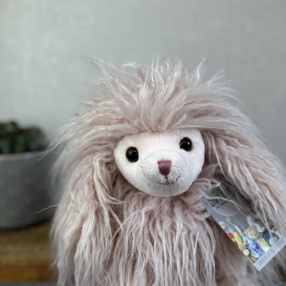 Bukowski Bears Princess Poddle - Pink Long Hair Fluffy Poodle Soft Toy Beanie