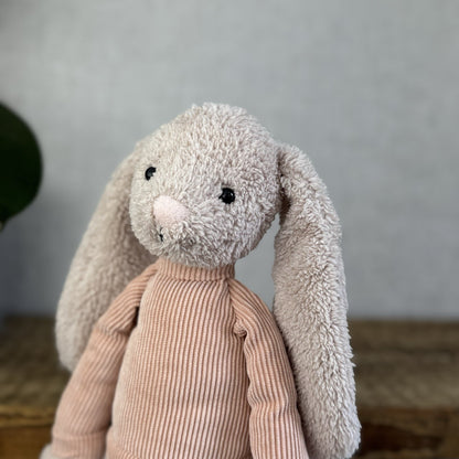 Jellycat Jumble Bunny - Cute Rabbit Plush In Pink Jumper Retired Rare Beanie 12”