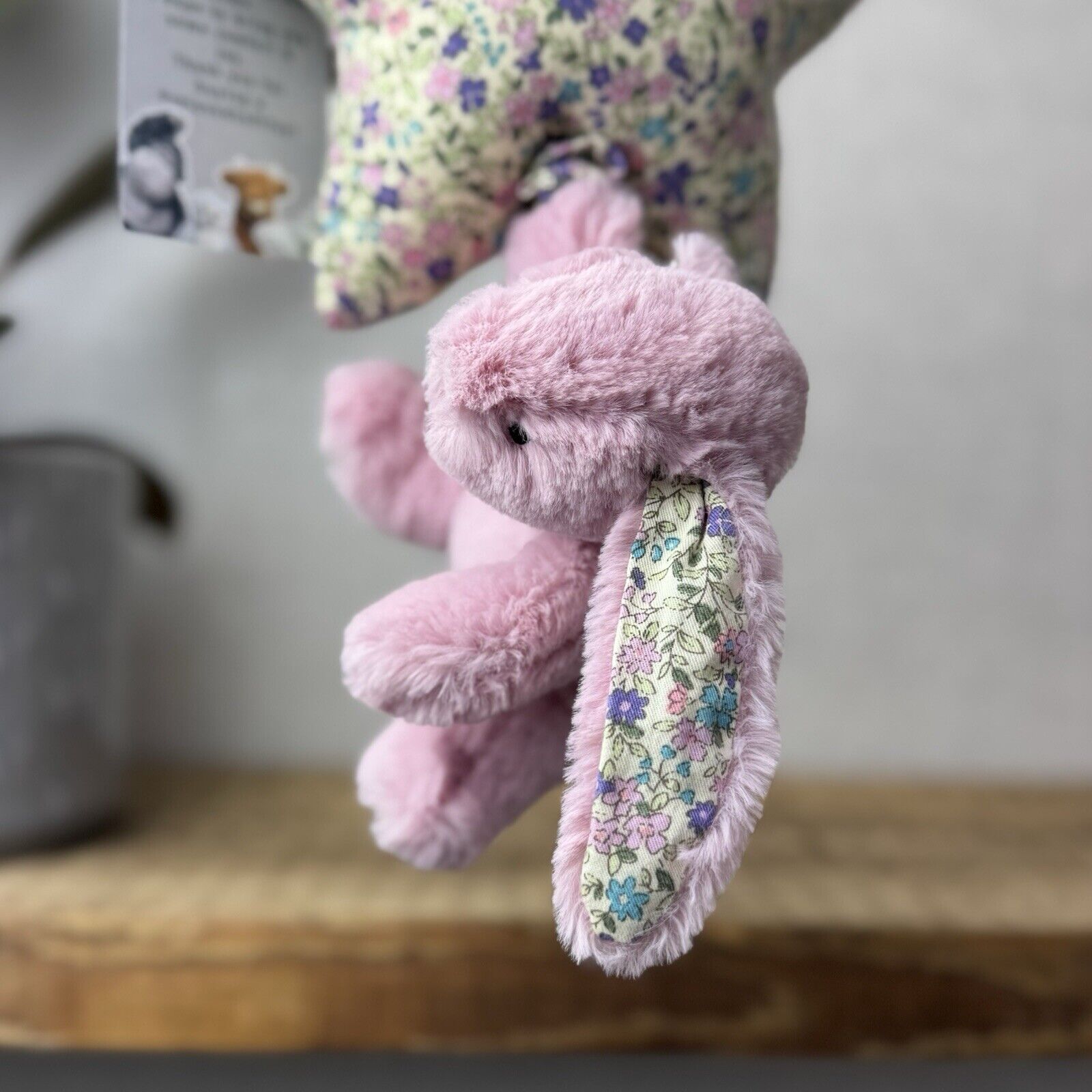 Jellycat Blossom Bunny Musical Pull - Lullaby Mobile Baby Music - Tulip Pink Toy