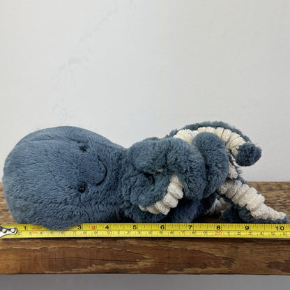 Jellycat Little Storm Octopus - Retired Small Dark Blue/Teal Octopus Soft Toy 8”