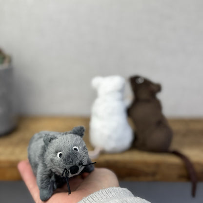 Ikea Gosig Mus Plush Mouse - Small Grey Mouse Soft Toy Discontinued Plush 4"