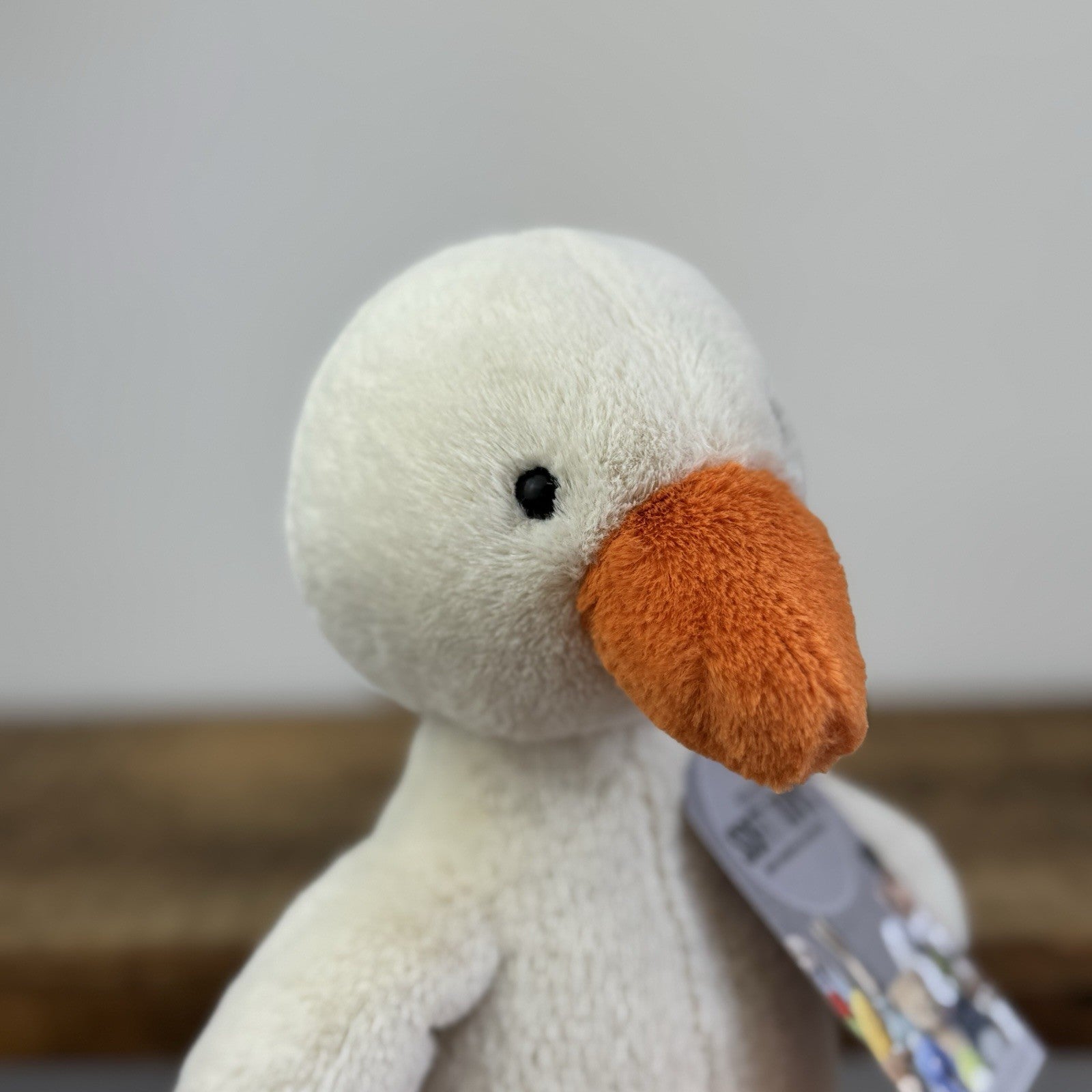 Jellycat Nimbus Duck - Small Short Fur Cream Duckling Soft Toy Retired 10"