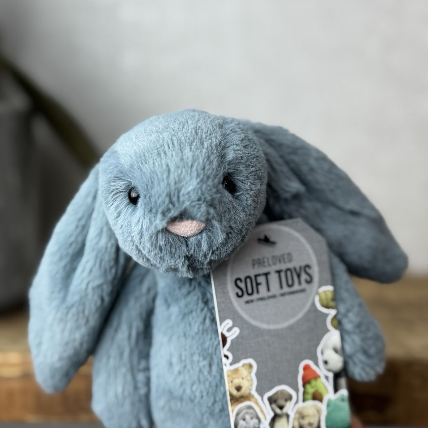 Jellycat Small Dusky Blue Bashful Bunny - Small Grey/Blue Rabbit Bunny 8"