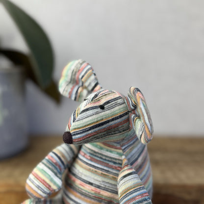 Muji Yarn Mouse - Recycled Yarn Mouse Beanie (Jellycat Collab) Small Mouse 5”