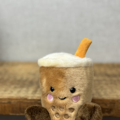 Aurora - Palm Pals Mini Beanbag Plush -  Milky Tea Boba Soft Toy Beanie Plush 5"