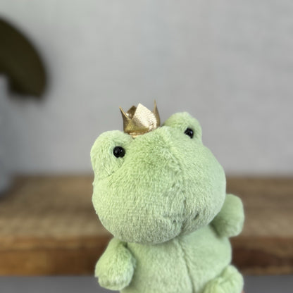 Jellycat Crowning Croaker Green Frog - Small Mini Frog - Pocket Pal - Frog Plush