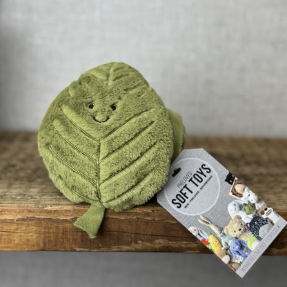 Jellycat Beech Leaf Soother - Green Leaf Neutral Baby Soother Comforter NWOT 