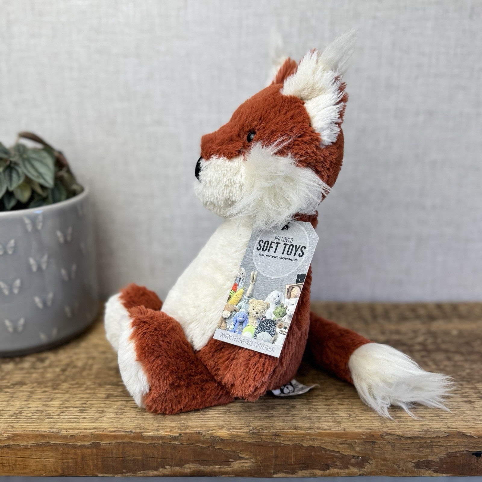 Jellycat Medium Bashful Red Fox - First Edition Fox Beanie Plush Retired 12”