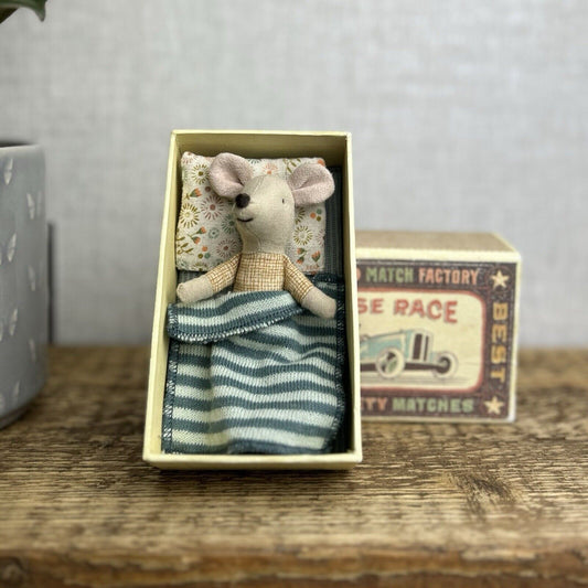 Maileg Little Brother Mouse In A Box - Yellow Body Mouse Little - Retired 2018