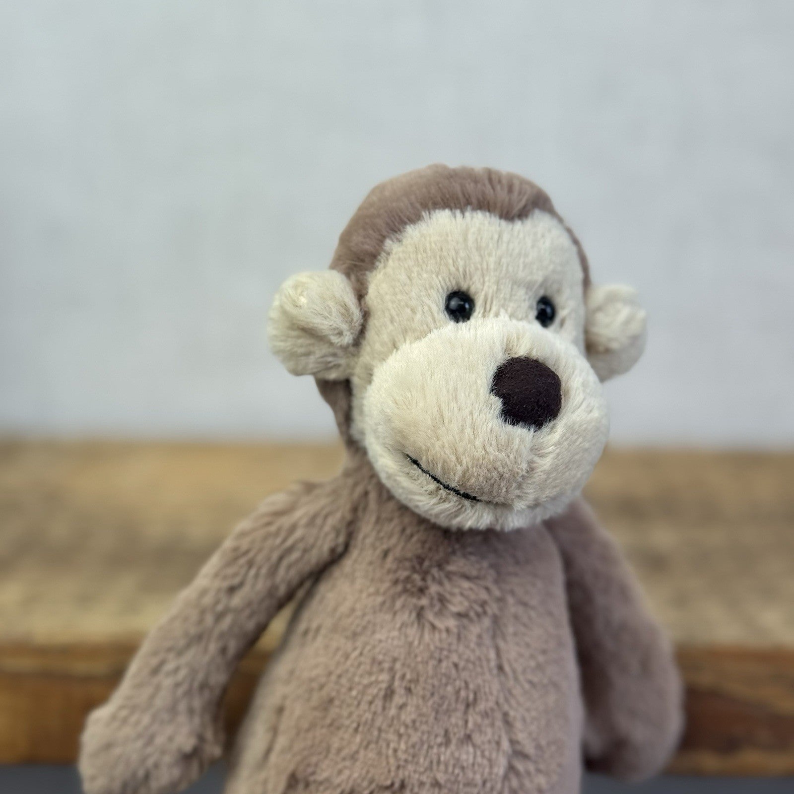 Jellycat Small Bashful Monkey Retired Brown Beanie Monkey Plush Retired 8" BNWT