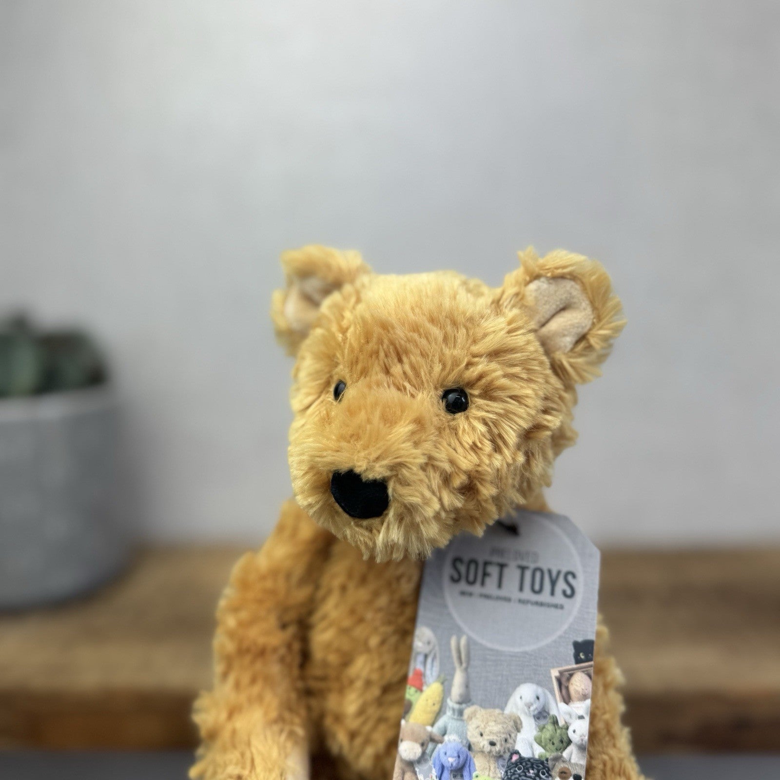 Jellycat Small Pickles Bear - Vintage Jellycat Golden Bear New Without Tags 12"