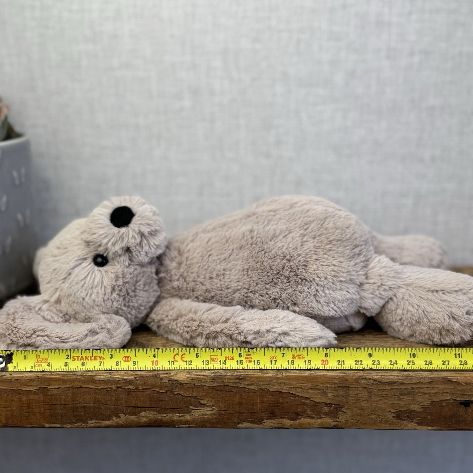 Jellycat Medium Grey Bashful Mouse - Mouse Soft Toy Whiskers Retired Rare 12"