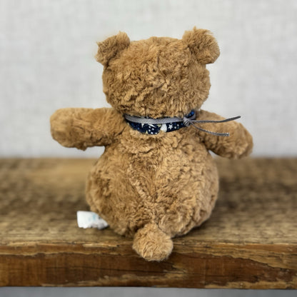 Custom/Bespoke Tiny Bartholemew Bear - Constellation Navy Made With Liberty