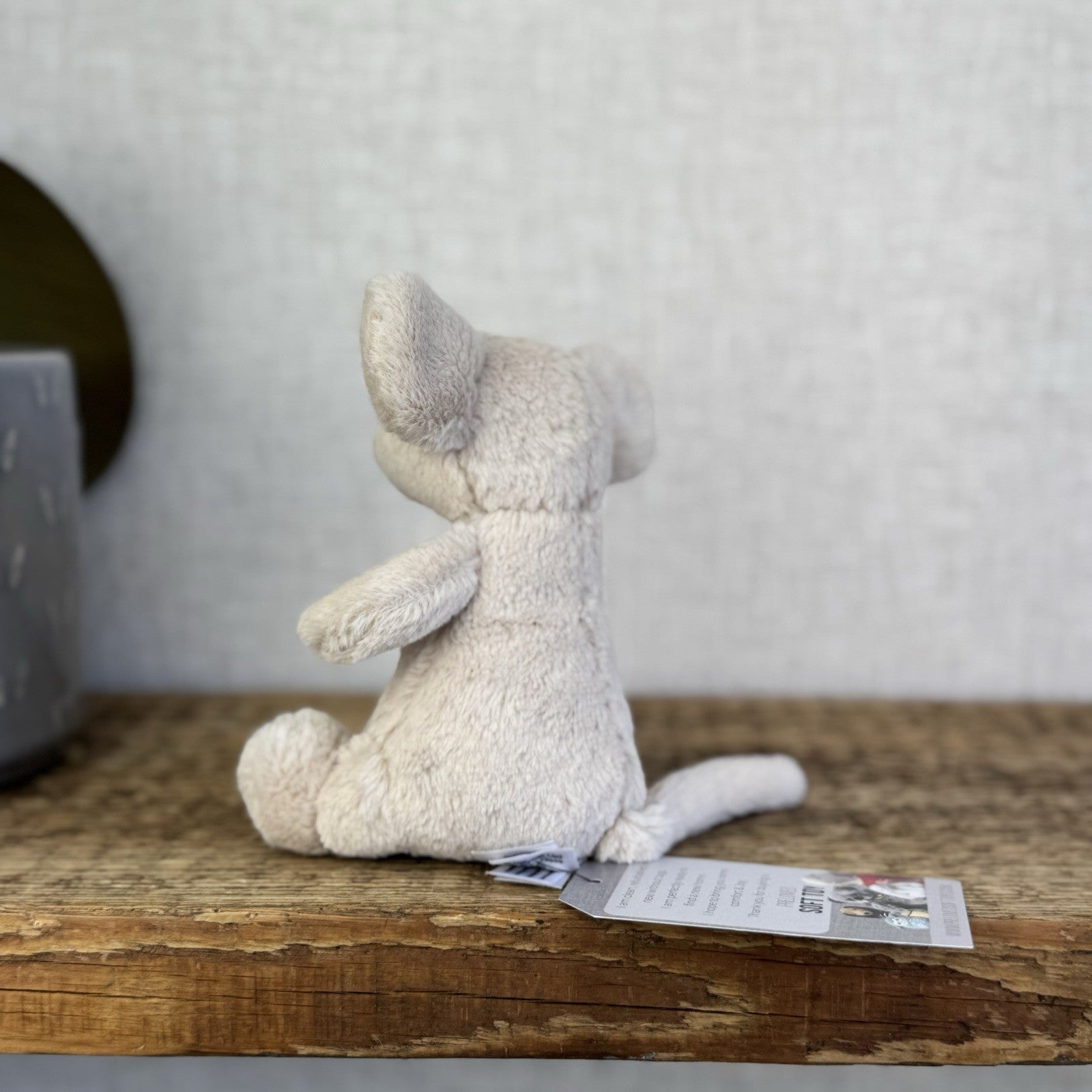 Jellycat Pipsy Mouse New Without Tags Beige Small Beanie Plush Mouse Retired 6"