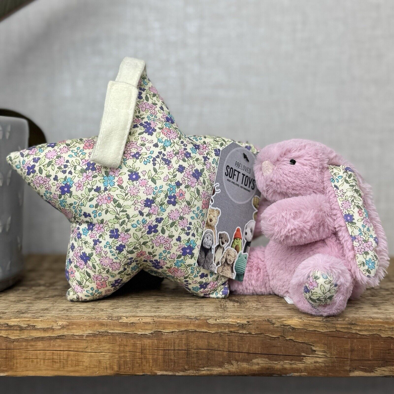 Jellycat Blossom Bunny Musical Pull - Lullaby Mobile Baby Music - Tulip Pink Toy