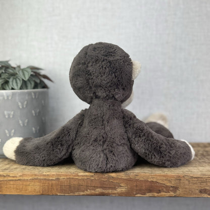 Jellycat Pandy Chimpanzee - Dark Grey Monkey Beanie Plush Retired 15"