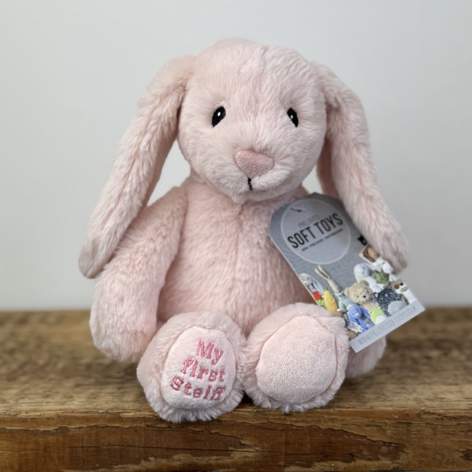 My First Steiff Hoppie Rabbit - Pink Beanie Super Soft Bunny NWOT - 2359