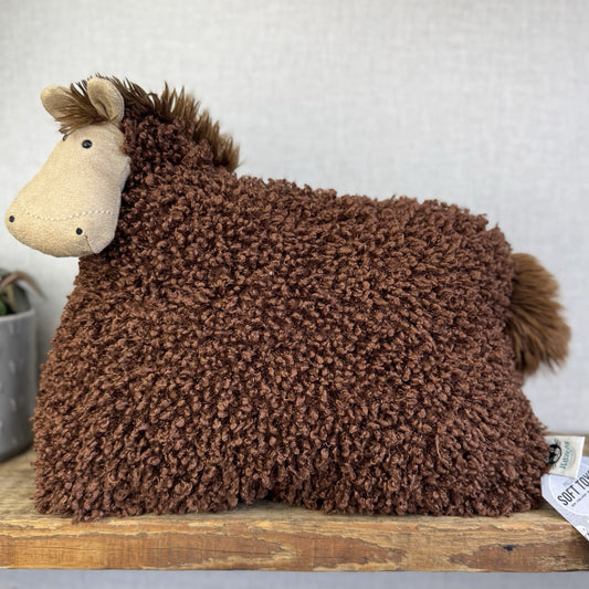 Jellycat Horse Cushillow Horse - Beanie Brown Horse Pillow Vintage 14" (#2)
