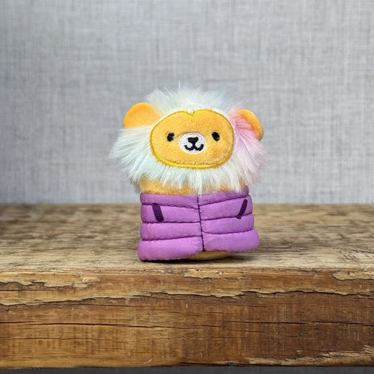 Squishmallow Squishville - Leonard The Lion + Accessory - Tiny Lion Rainbow Mane