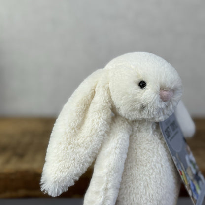 Jellycat Small Bashful Cream Bunny Rabbit - Small Off White Rabbi Plush 8"