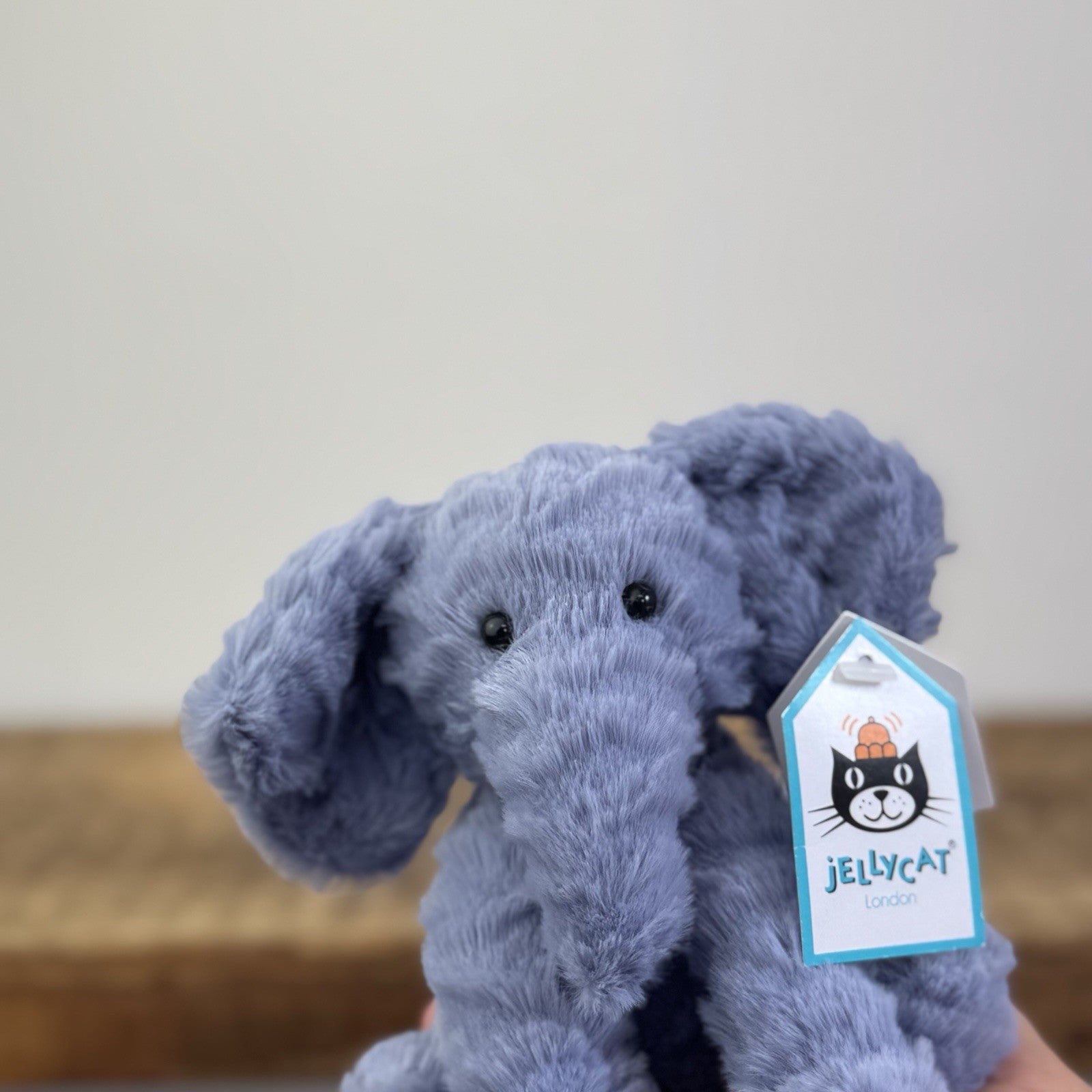 Jellycat Tiny Fuddlewuddle Elephant - Blue Soft Toy Retired Beanie New With Tags