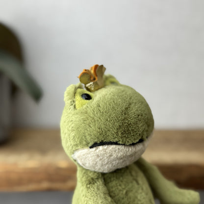 Jellycat Small Felipe Frog Prince - Little Frog In Crown Retired Frog Small 6”