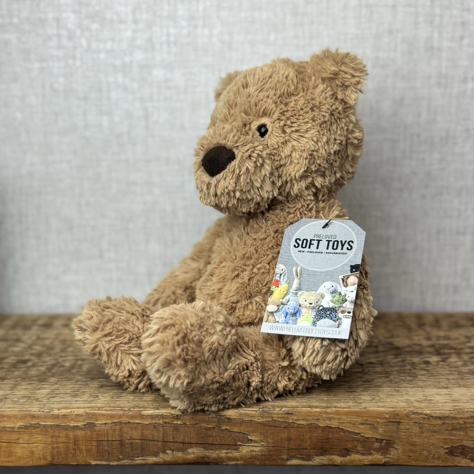 Jellycat Small Bumbly Bear - Small Textured Retired Small Brown Bear 11"