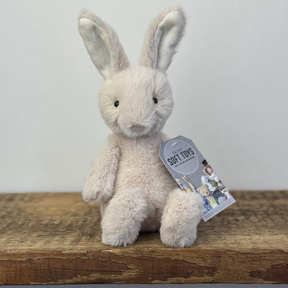 Jellycat Nibbles Bunny Beige - Rare/Retired Fluffy Bunny Small Size 10"