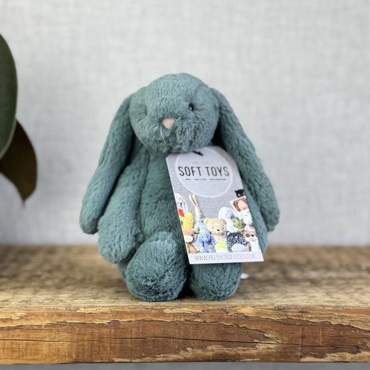 Jellycat Small Bashful Ivy Bunny - Retired Green Bunny Chrismas Release 8"
