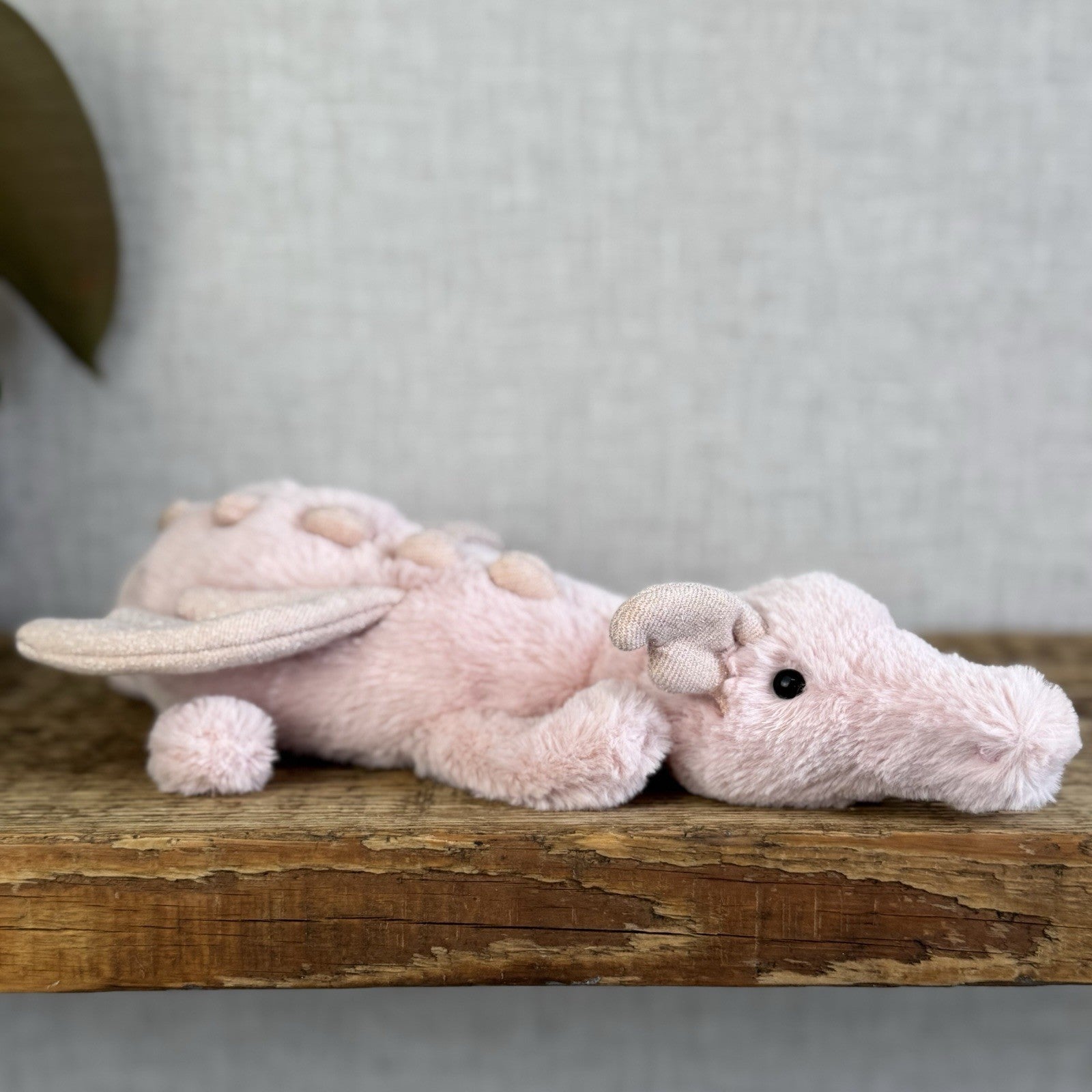 Jellycat Little Rose Dragon - Pink Dragon Soft Toy - Dragon Jellycat Small 12"