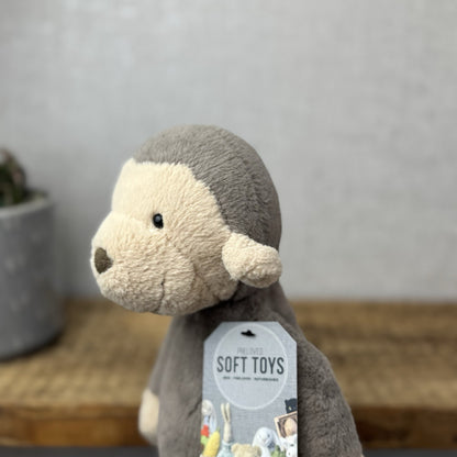 Jellycat Hushbie Monkey - Light Brown Retired Monkey Soft Toy Beanie 12"