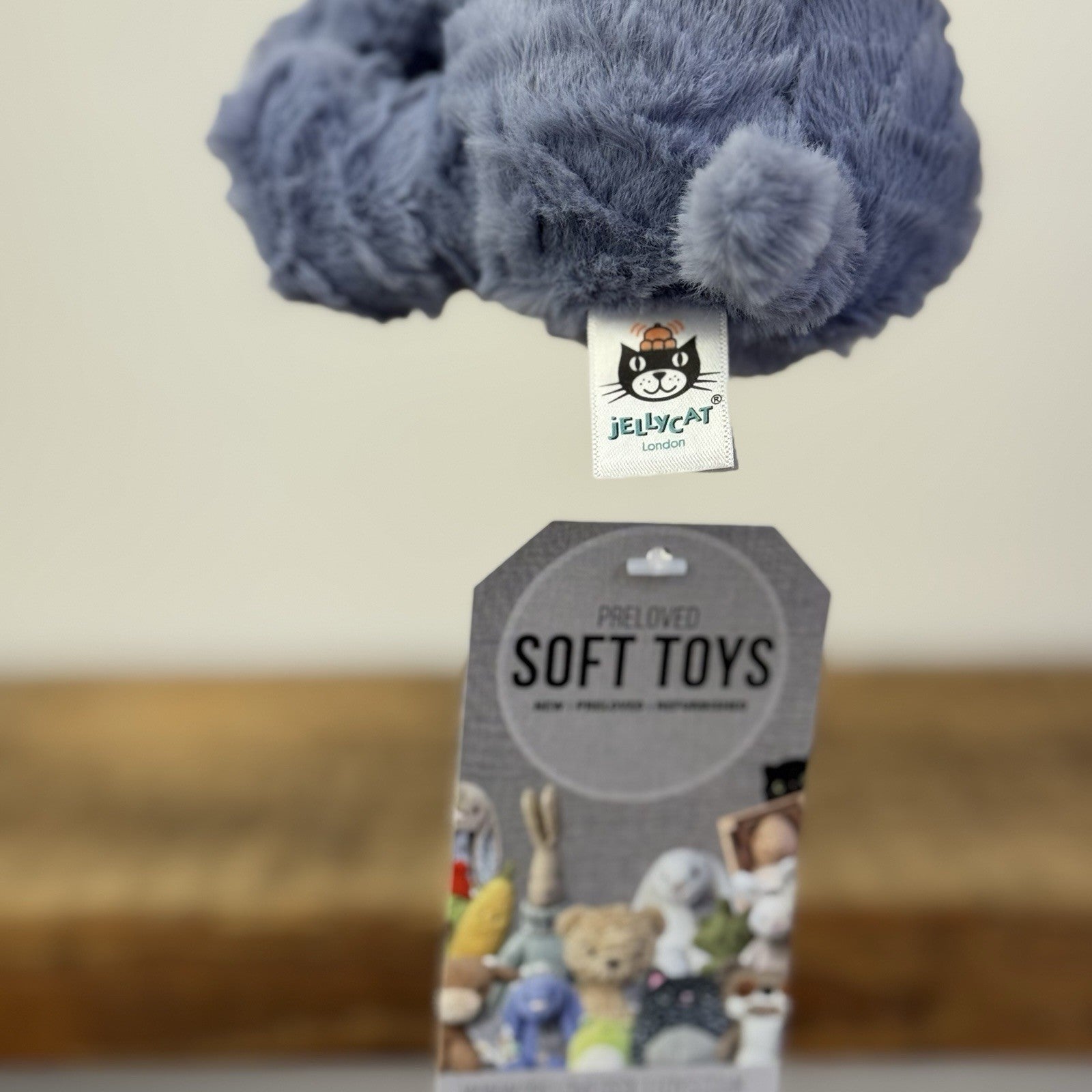 Jellycat Tiny Fuddlewuddle Elephant - Blue Soft Toy Retired Beanie 5"