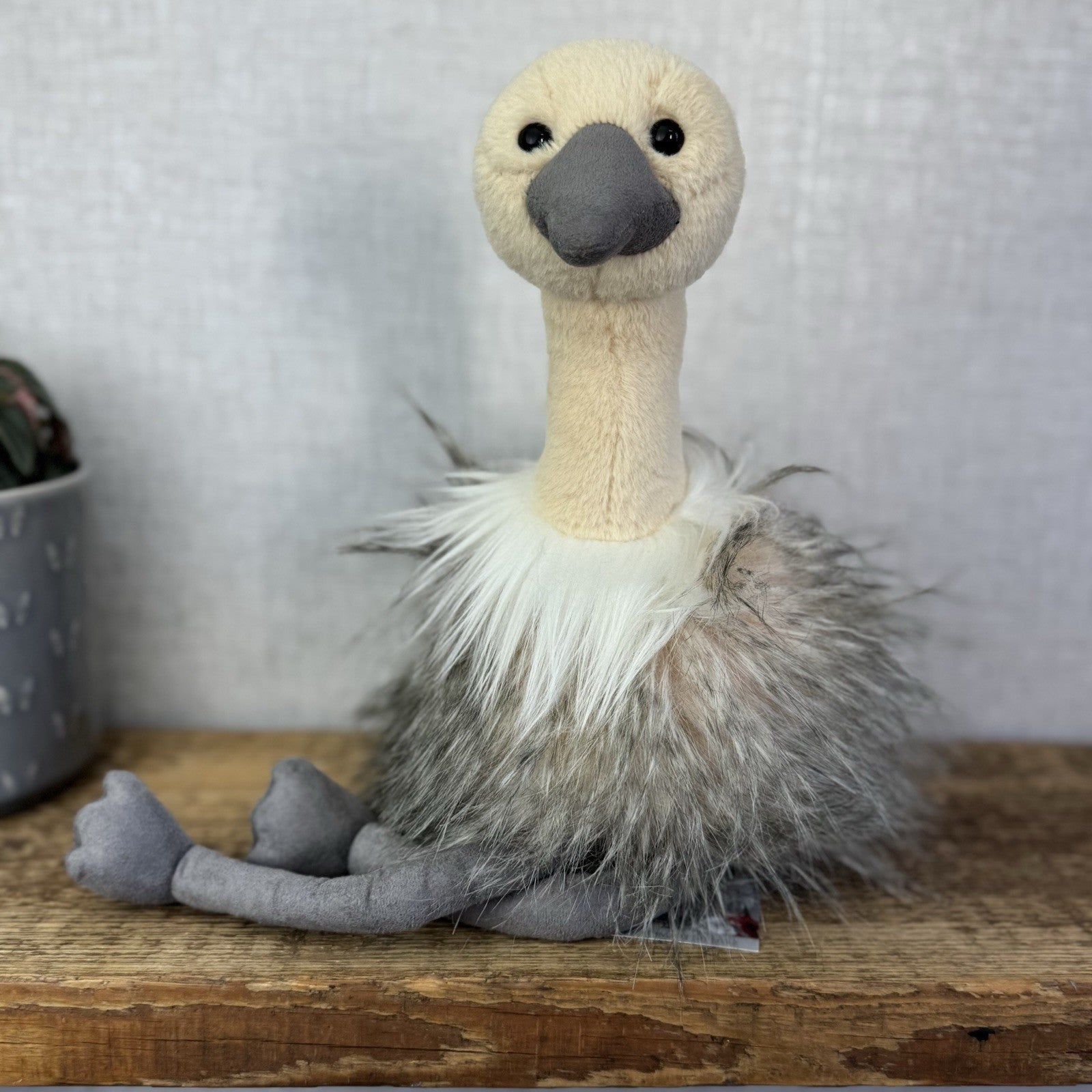 Aurora Luxe Boutique Sadira Ostrich - Fluffy Beanbag Plush 15”ZSL Collaboration