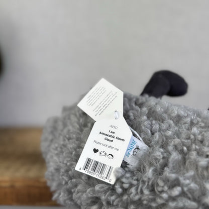 Jellycat Amuseable Storm Cloud - Grey Grumpy Cloud Plush Beanie NWT 10"