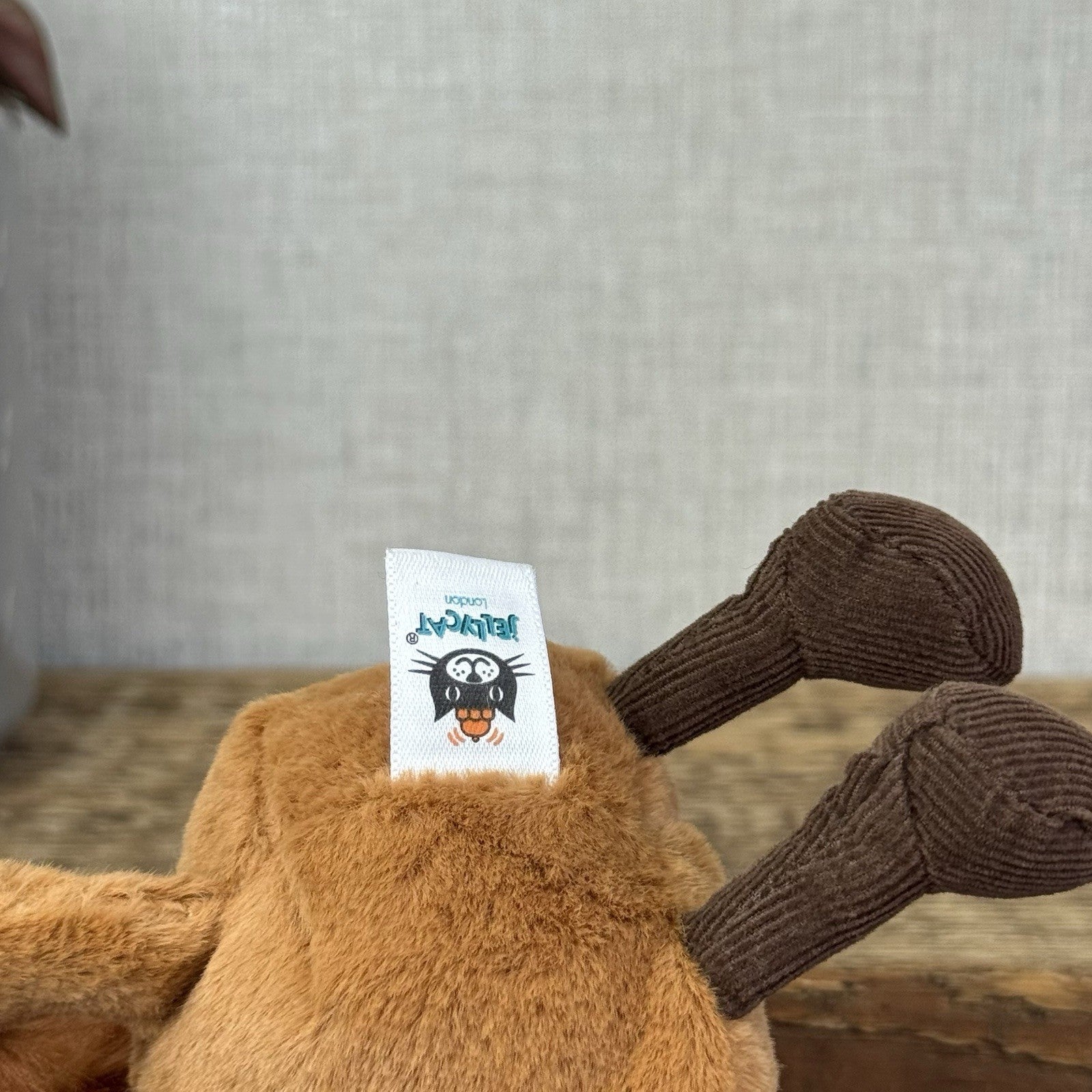 Jellycat Amuseabean Highland Cow  - Small Brown Beanie Cow Soft Toy Retired 5”