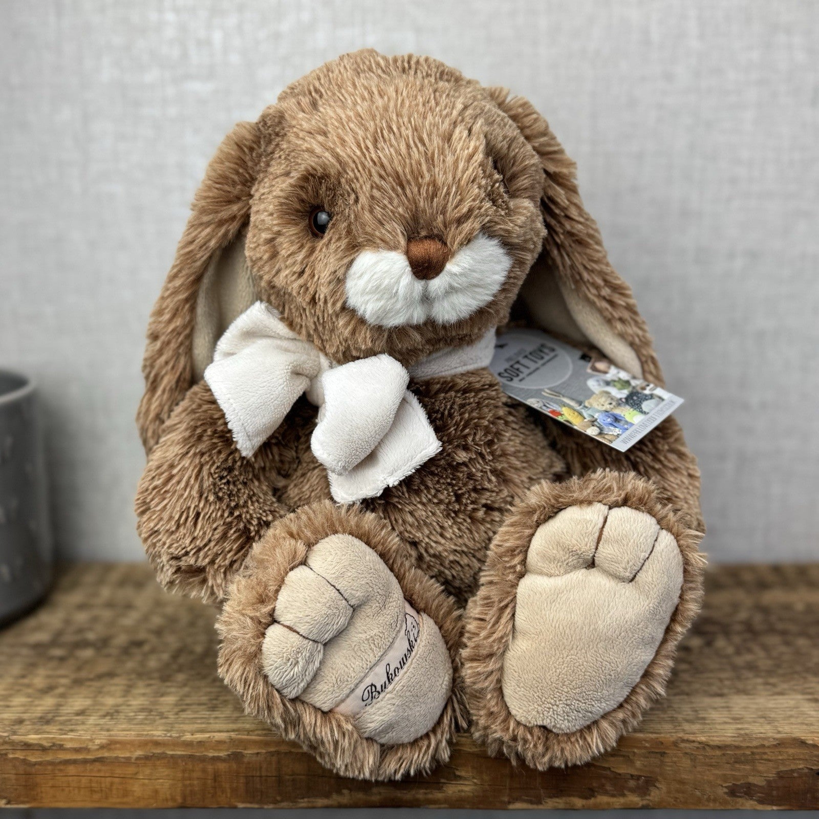 Bukowski Bears Great Kalulu - Large Retired Brown Mottled Beanie Rabbit Rare 14"
